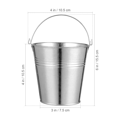 Cubos de hojalata plateados ornamentales de alta durabilidad 3