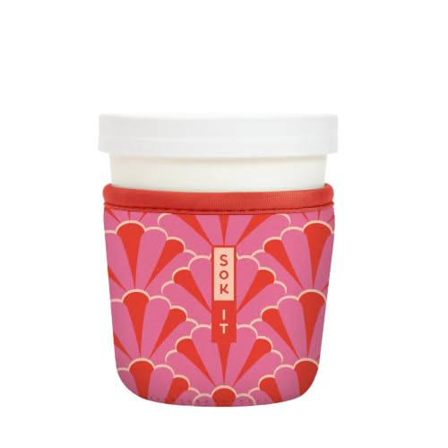 Sok It IceCreamSok Insulated Neoprene Cover (Pink Gatsby, Fits Tapered Pints)