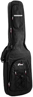 TIGER GGB42-BS Padded Gig Bag for Bass Guitar - Deluxe Case with Handle and Straps - 18mm of EPE Protective Padding - Black
