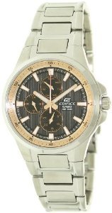 Casio (�J�V�I) Edifice (�G�f�B�t�B�X) EF342D-1A5V Silver �X�e�����X�X�`�[�� �N�I�[�c with Black Dial �����Y �j���p �r���v �E�H�b�`(���s�A��)