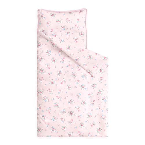 Image of Wake In Cloud - Toddler Nap Mat with Pillow and Blanket, 100% Cotton Fabric, for Kids Girls Ages 3 Plus in Daycare Kindergarten Preschool, Floral Botanical Flowers