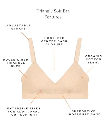 Image of Subset Triangle Soft Bra - Organic Cotton, Wireless, Breathable, Supportive, Regular & Extra Cup Room, Elevated Essentials