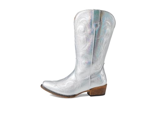 Image of ROPER Womens Riley Embroidered Snip Toe Casual Boots Mid Calf Low Heel 1-2 inch