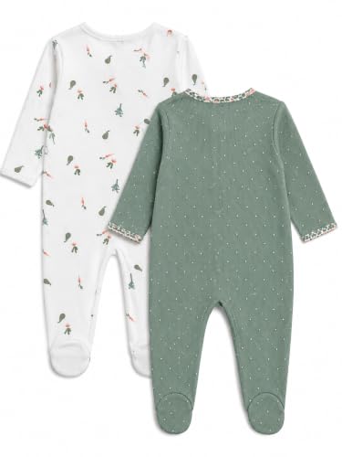 Image of TuddyBuddy Baby Girl's Cotton Printed Full Sleeves Sleepsuit /Footed Rompers for Baby Girl