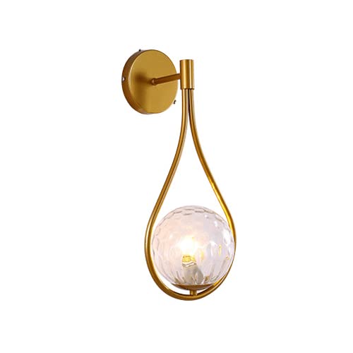 Elksdut Modern Wall Sconces Lighting Raindrop Shape Design Wall Lamp, Bedside Wall Lamp With Glass Shade, Bathroom Vanity Light Fixtures Bedroom Living Room Hallway Stairwell Lights #TOP1
