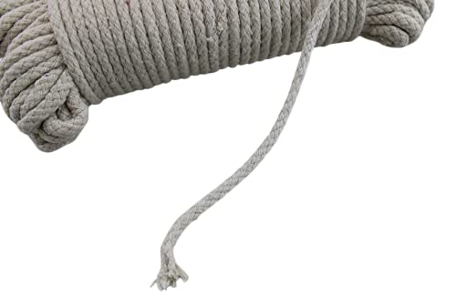 100 Ft Heavy Duty Braided Cotton Rope Clothesline #6 1/4" 6 Mm Multi Purpose Home Boat Camping #TOP3