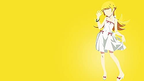 Poster Bubble Anime Girls Oshino Shinobu Long Hair Blonde Vector Monogatari Series Matte Finish Paper Print Poster 12 x 18 inch (MultiColor)PB-1421