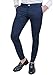 Evoga Pantaloni Uomo Estivi Slim Fit Casual Eleganti in Cotone (46, Blu Scuro)