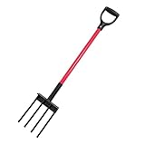 Bully Tools 92370 Spading Fork with Fiberglass Handle and Poly D-Grip