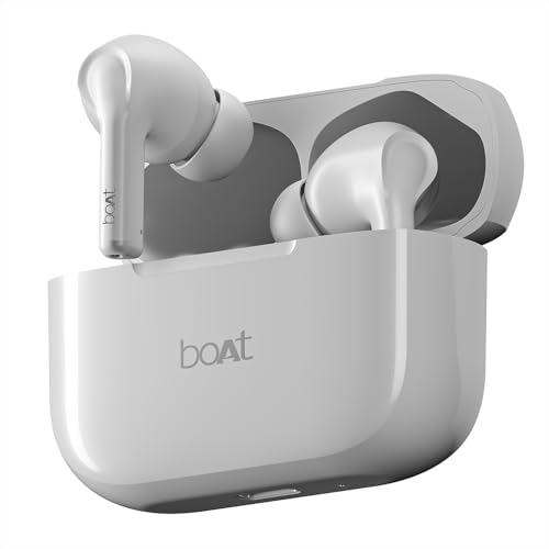 Image of Boat Airdopes 163 / Airdopes 161 Bluetooth in Ear Earbuds with 40 HRS Battery, Fast Charge, 13mm Drivers, IPX5, Quick Touch Response Control (Ivory White)