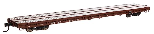 Walthers Mainline 910-5392 HO Scale 60' Pullman-Standard Flatcar - Ready to Run - BNSF #584966