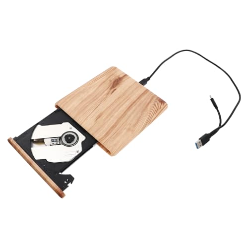 OSALADI USB External Cd DVD Writer Grain Design Type-c Compatible Portable Optical Drive for Data Backup Music Playback and File Burning