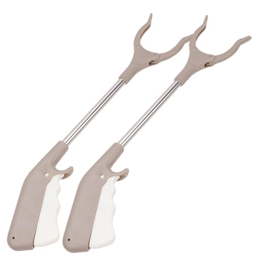 NOLITOY Pinza Raccoglitore di Rifiuti in Alluminio 40 CM Set 2 Pezzi Strumento per Raccolta Spazzatura Resistente e Pratico per Esterni Giardino Ufficio e Scuola