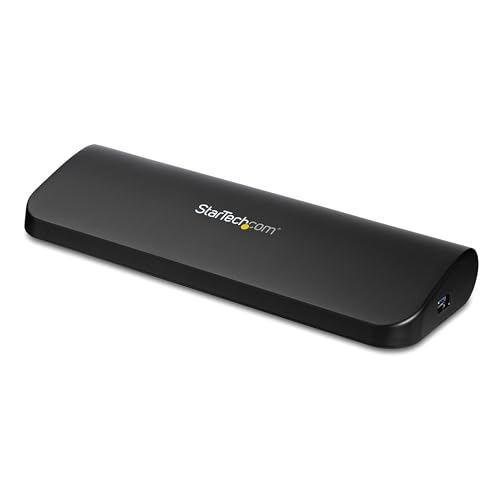 Station d'accueil double écran USB 3.0 universelle HDMI DVI VGA avec hub USB et Gigabit Ethernet