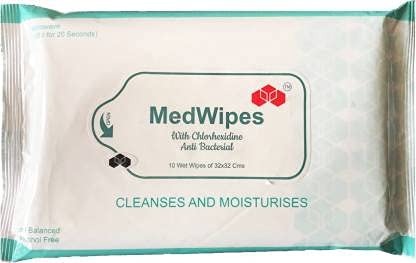 Image of Med wipes Bed Bath Wipes,Alcohol-free disposable Adult wipes,Rinse Free Cleansing Body Bath Wipes(Each pack 10 Wipes) (2)