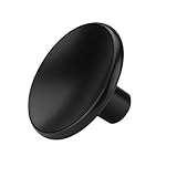 5 Pack goldenwarm Matte Black Cabinet Knobs Rounded Drawer Knobs - LS4008BK Kitchen Door Knobs for Cabinets Solid Zinc Alloy Drawer Knobs Black Knobs for Kitchen Hardware