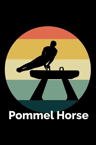Pommel Horse: Retro Gymnast Gymnastics Blank Lined Journal Notebook Diary