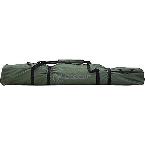 Gazelle Tents™ T4 Hub Tent, Easy 90 Second Set-Up, Waterproof, UV Resistant, Removable Floor, Ample Storage Options, 4-Person, Alpine Green, 94" x 94" x 78", GT400GR