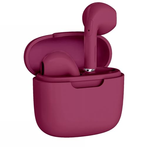 LUPO Wireless Earbuds Bluetooth Headphones TWS Bluetooth 5.0 with Charging Case, In-Ear buds with built-in Mic for iPhone/Android (Red)