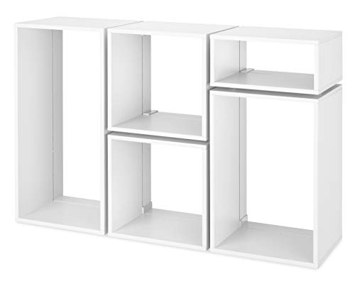 Whitmor Clip & Cube 5-Piece Organizer, White #TOP28