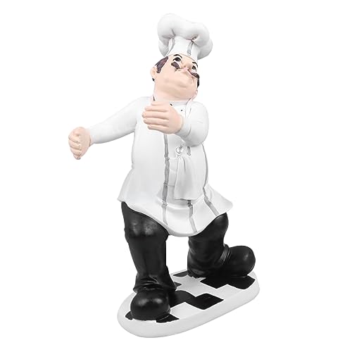 GETAJGHSD - GETAJGHSD 1stück Europäischer Stil Chef Modell Mini Koch Statue Kunstharz Figurine Für Restaurant Und Konditorei Dekoration Koch Mit Wein