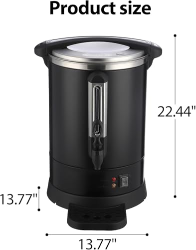 GarveeHome 100 Cups Coffee Urn,14L/3.8 Gallon Double Wall Commerical Coffee Maker for Buffet Catering Wedding Gathering,Large Capacity Hot Coffee Dispenser,Stainless Steel Hot Water Urn
