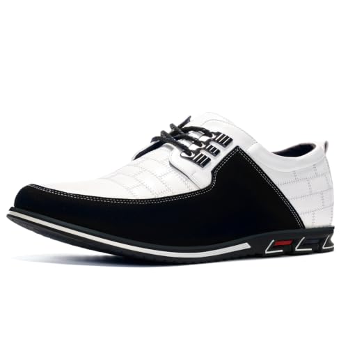 Image of Mens Dress Shoes Casual Business Oxford Derby Orthopedic Leather Shoes Simple Lace-up Walk Loafers Flats Shoes for Men