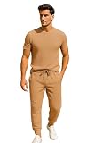 Mizah Men's Outdoor Sports Trung - T-Shirt & Pants Set - Men & Youth (Brown, XL)