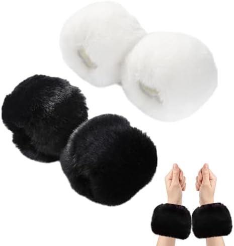 1 paar bont-armwarmers voor dames, polswarmers, bont, kunstbont, manchet, handschoenen, winter, polswarmers voor trui, jas, vest, jassen voor vrouwen, grijs 1 paar bont-armwarmers voor dames, polswarmers, bont, kunstbont, manchet, handschoenen, winter, polswarmers voor trui, jas, vest, jassen voor vrouwen, grijs