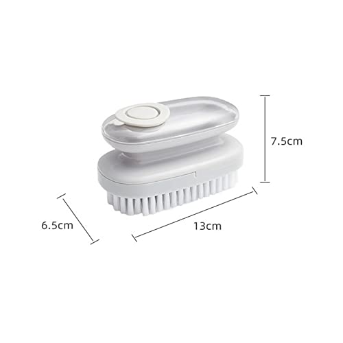 ADASTE Brosse à Chaussures Brosse à Chaussures à Poils Doux Brosse à Chaussures hydraulique Décharge Automatique de Liquide en appuyant sur Facile à Transporter (Color : White) – vue 3