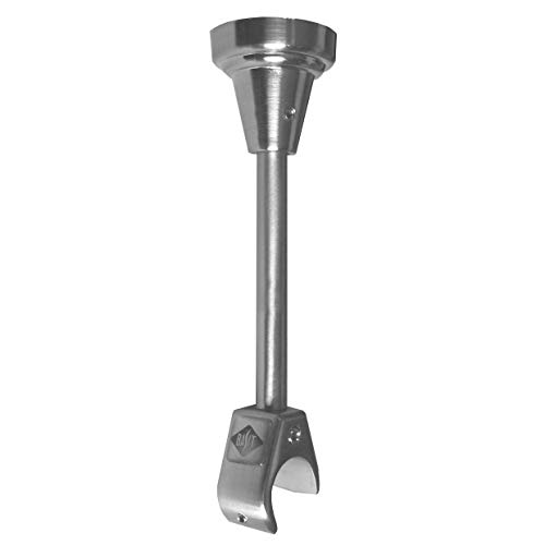 BASIT Träger für 20 mm Gardinenstange Edelstahl Look o. Zubehör Trägerverlängerung, Modell:D51 Deckenträger 1-läufig Cover