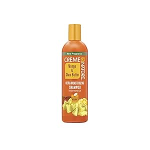 Shampoo with Mango & Shea Butter by Creme of Nature, Ultra Moisturizing for Dry Dehydrated Hair, 12 Fl Oz