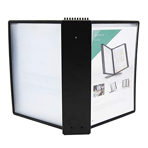 Tarifold Wall Mounted Reference System With 10 Easy-Load Pockets - 20 Sheet Capacity - Letter-Size - Black (Ezw771) #TOP6