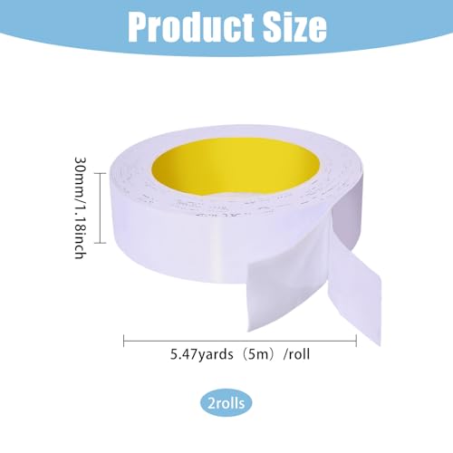 CHGCRAFT 5.47 Yards Einseitig klebendes weißes Schaumstoff Band Isolierband zum Abdichten Seam Sealer Canvas für Fenster und Türausbesserungen, 1,2 Zoll breit, Weiß