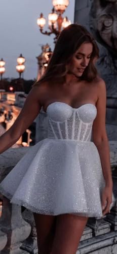 Boho Lace Applique Short Wedding Dresses for Bride Off Shoulder 3D Floral Bridal Gowns for Women4