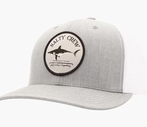 Image of Salty Crew Shark Logo Retro Trucker Hat - Unisex Adjustable Baseball Hat for Adults - Premium Cotton
