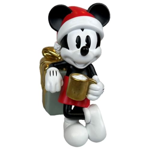 Deko 3D Disney Gartenfigur Mickey Mouse Santa mit Tasse und Geschenk...