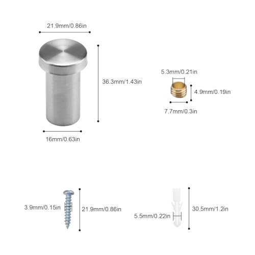 FINELYCR Kleiderhaken Edelstahl, 6 Stück Garderobenhaken Silber, Handtuchhaken zum Bohren, Garderobenhaken Edelstahl mit Montagezubehör, für Schlafzimmer, Badezimmer und Wohnzimmer