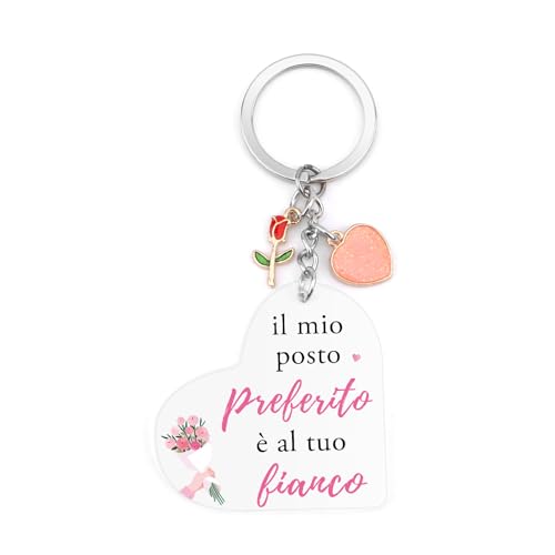 Regali per Lui Lei Acrilici Trasparenti Portachiavi Regali Di Coppia