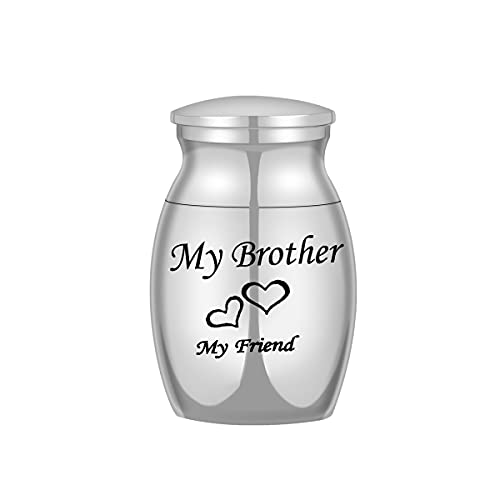COCO Park Mini-Sized Urns for Human Ashes Holder Funeral Memorial Keepsake Cremation Jewelry My Friend My Brother