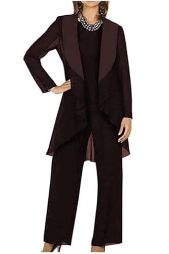 3 Pieces Mother of The Bride Pant Suits for Wedding Chiffon Formal Pant Suit for Women Dressy3