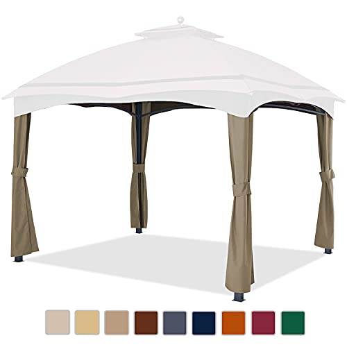 ABCCANOPY Replacement Corner Curtains for Lowe's Allen Roth 10X12 Gazebo #GF-12S004B-1 (Khaki) - Image 3