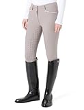 HKM Damen Livigno Sportive Silikon-Vollbesatz II Reithose, Taupe, 34