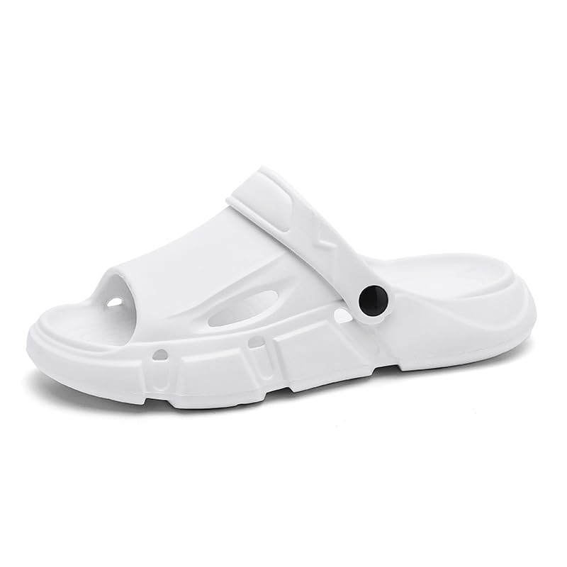 Slide Sandals for Men Comfort Pillow Slippers Soft Summer Beach Shoes with Low Arch Support Comfort, Lightweight, Thick Sole, Non-Slip, Easy to Clean