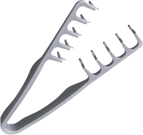 Texture Comb Wide Tooth Combs Styling Comb with Texture Curly Hair Charming Volume Hair Styling Tool Seam Cover Pony Combs Lightweight Care Accessories Ideal for Curly Hair (grey)