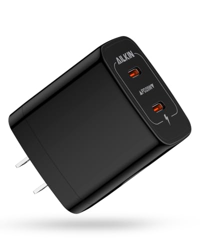 Image of 40W USB C Charger Block for Samsung Galaxy S26, USBC Wall Plug Apple iPhone | Super Fast Charging Type C Cube, Dual C Port Power Adapter, Android Cargador Typec Box for Sum Sung S26+ S25, i Phone 17e 17
