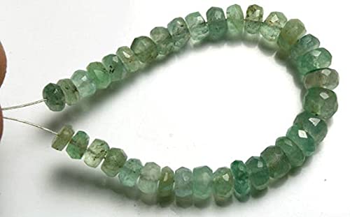 Émeraude naturelle 4-6mm perles rondelles transparentes de qualité AAAA