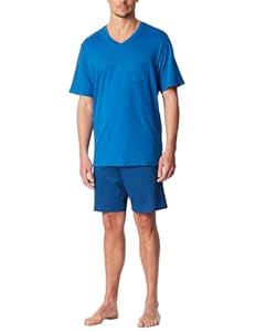 Schiesser Herren Schlafanzug kurz V-Ausschnitt - Nightwear Set