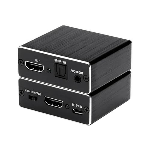 Compactly 4K HDTV Extractor 4K HDTV Splitter with 3.5mm and Optical Outputs for Enhances Sound