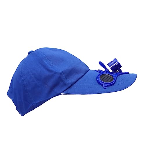 Unomor 1Pc Fan Cap Lightweight Summer Hat with Built Fan for Sun Protection Comfortable Material for Boys for Outdoor Activities Blue